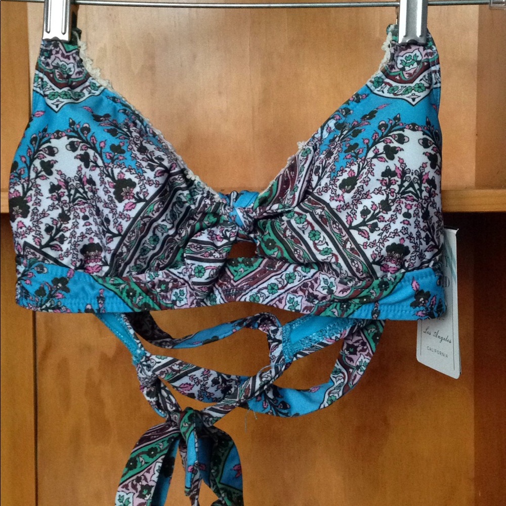 Lucky Brand NWT print bikini top